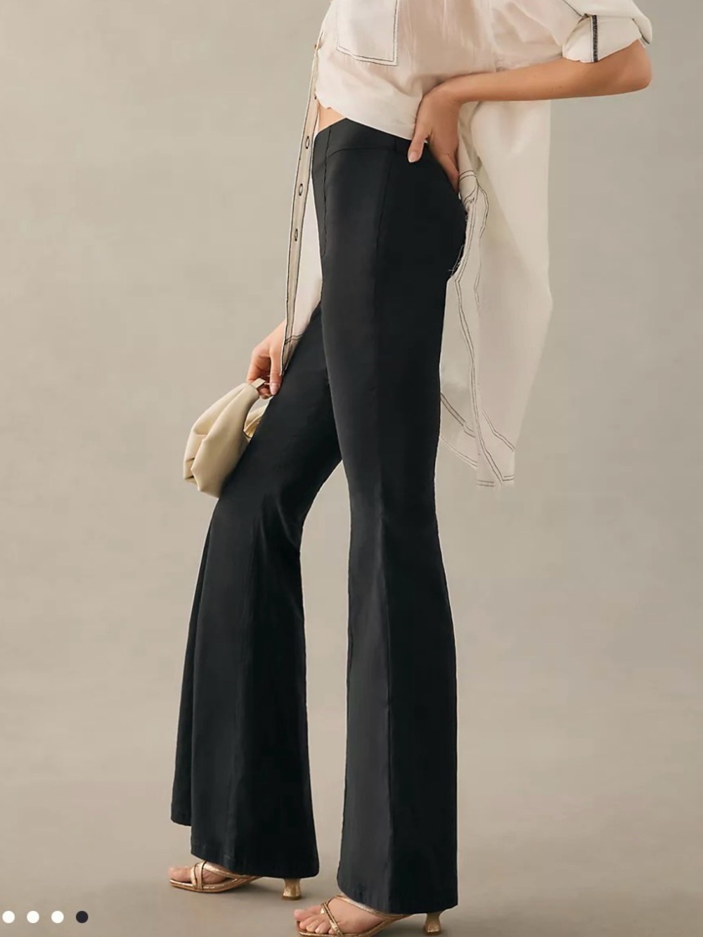Maeve Black slim trumpet High-Rise Flare Pants